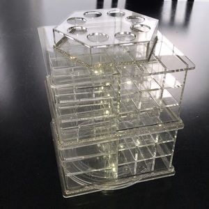 Acrylic rhinestone lipstick holder